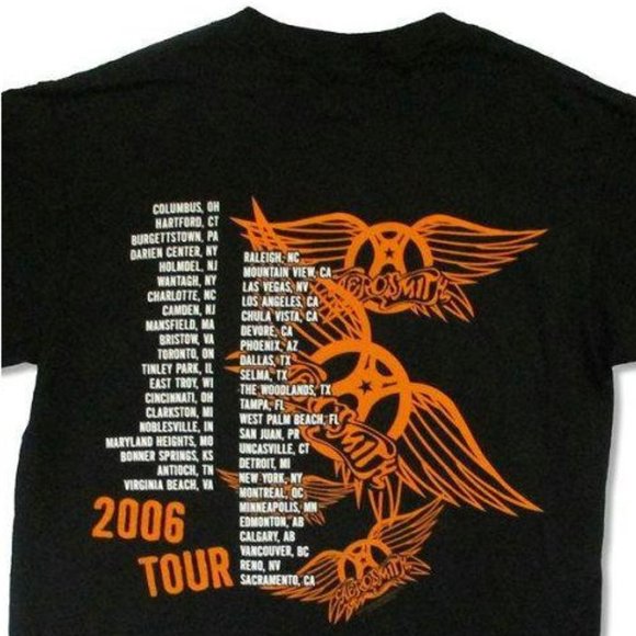 VINTAGE AEROSMITH HOT ROCKS TOUR 2006 BLACK - Picture 2 of 2